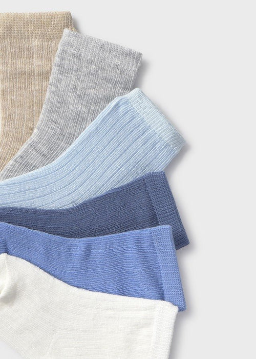 Baby Boy 6 - Pack Soft Ribbed Socks