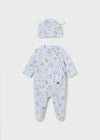 Baby Boy Babygrow & Hat Set Blue (Mayoral)