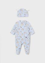 Baby Boy Babygrow & Hat Set Blue (Mayoral)