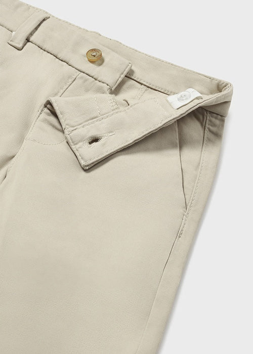 Baby Boy Beige Cotton Stretch Trousers