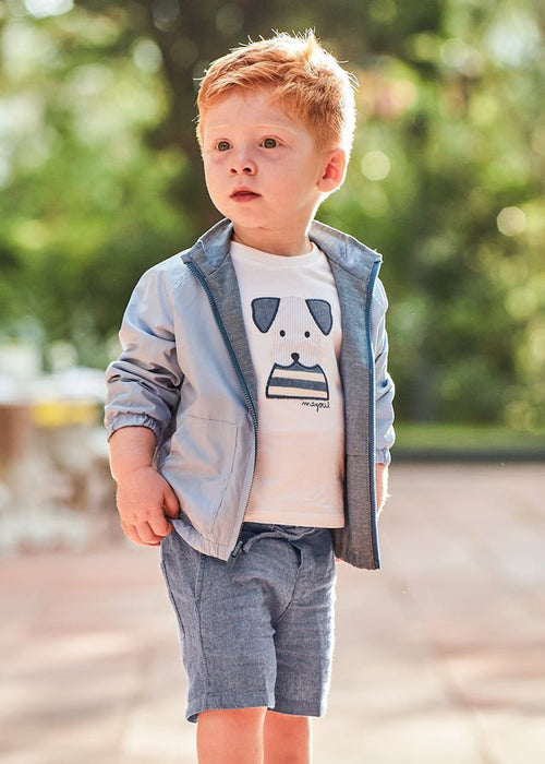 Baby Boy Bermuda Set With Dog Print T-Shirt