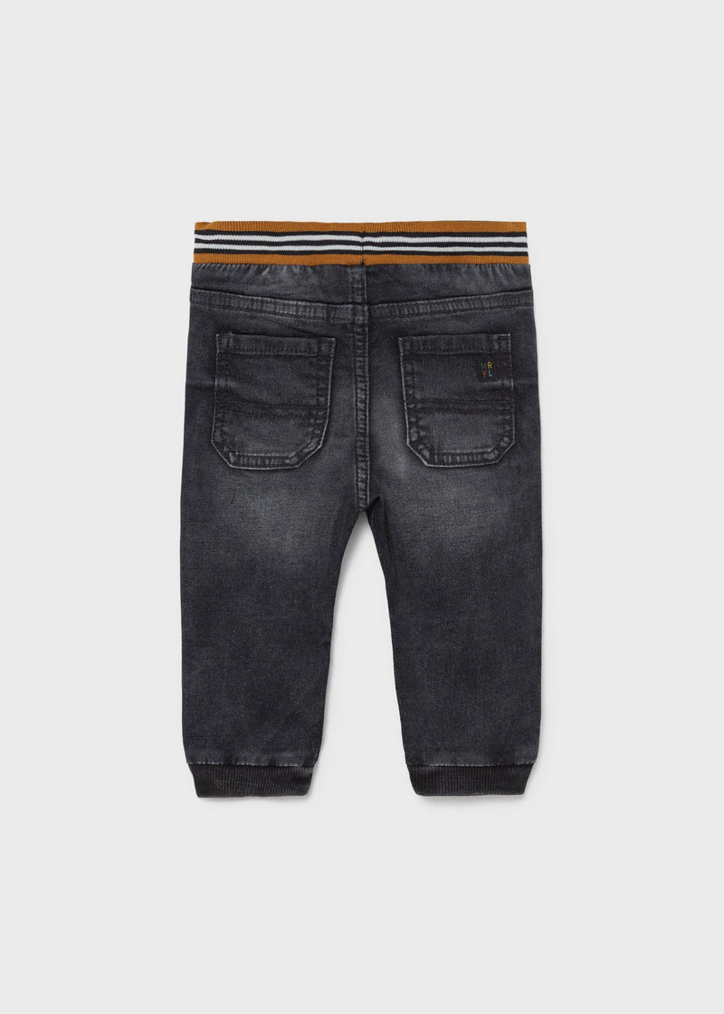 Baby Boy Black Jersey Jeans (Mayoral)