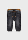 Baby Boy Black Jersey Jeans (Mayoral)