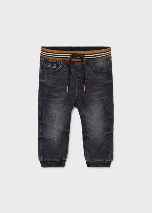 Baby Boy Black Jersey Jeans (Mayoral)