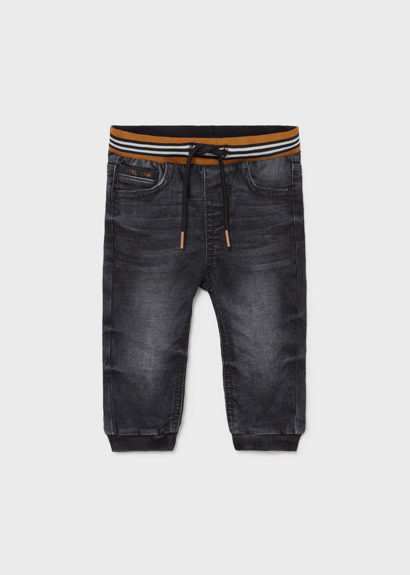 Baby Boy Black Jersey Jeans (Mayoral)