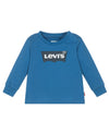Baby Boy Blue Batwing Logo Long Sleeve Top