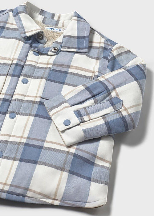 Baby Boy Blue Check Fleece - Lined Shirt