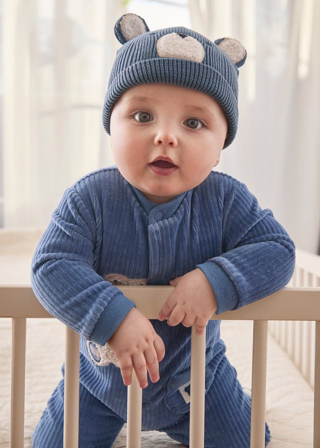 Baby Boy Blue Corduroy Babygrow (Mayoral)