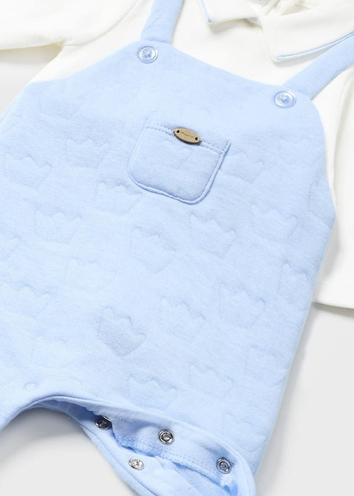 Baby Boy Blue Cotton Babysuit (mayoral)