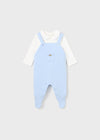 Baby Boy Blue Cotton Babysuit (mayoral)