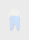 Baby Boy Blue Cotton Babysuit (mayoral)