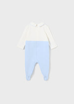 Baby Boy Blue Cotton Babysuit (mayoral)