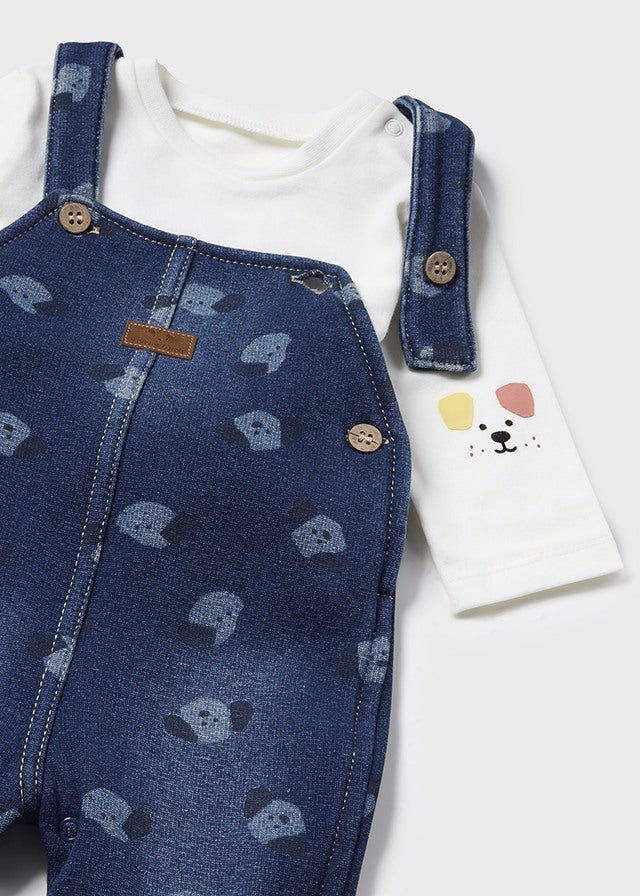 Baby Boy Blue Doggy Dungaree Set (Mayoral)