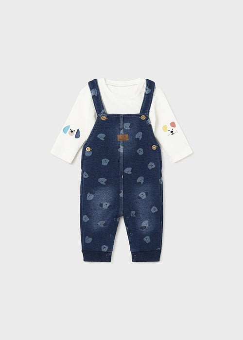 Baby Boy Blue Doggy Dungaree Set (Mayoral)