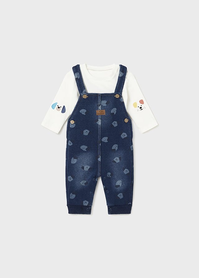 Baby Boy Blue Doggy Dungaree Set (Mayoral)