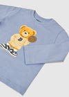 Baby Boy Blue Long Sleeve T-Shirt with Bear Print