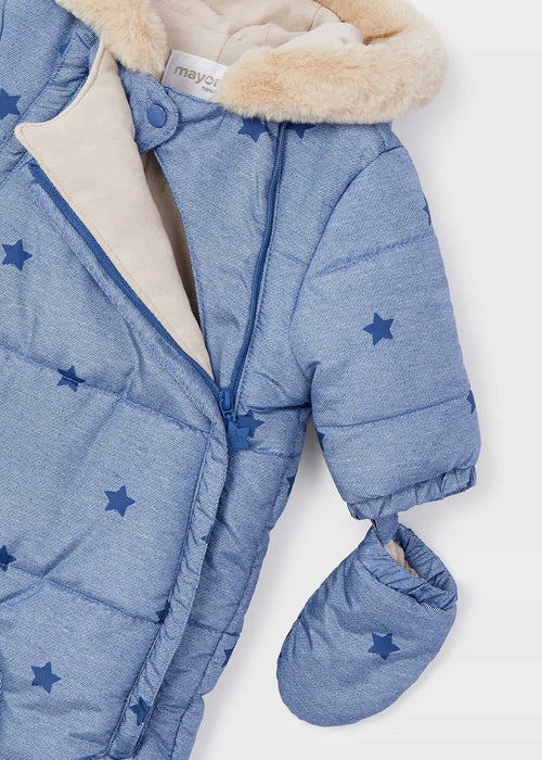 Baby Boy Blue Stars Snowsuit (Mayoral)