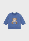 Baby Boy Blue Teddy Bear Jumper Sweatshirt (mayoral)