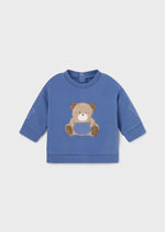 Baby Boy Blue Teddy Bear Jumper Sweatshirt (mayoral)