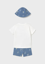 Baby Boy Captain Cotton Set with Bucket Hat