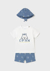 Baby Boy Captain Cotton Set with Bucket Hat