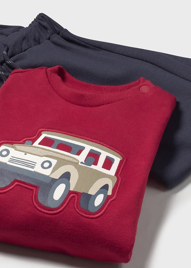 Baby Boy Car Tracksuit Red