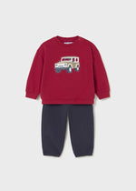 Baby Boy Car Tracksuit Red