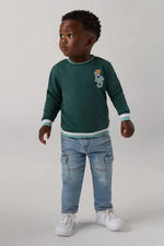 Baby Boy Cargo Pants & Crewneck Set