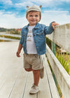 Baby Boy Cotton Striped Set with Hat