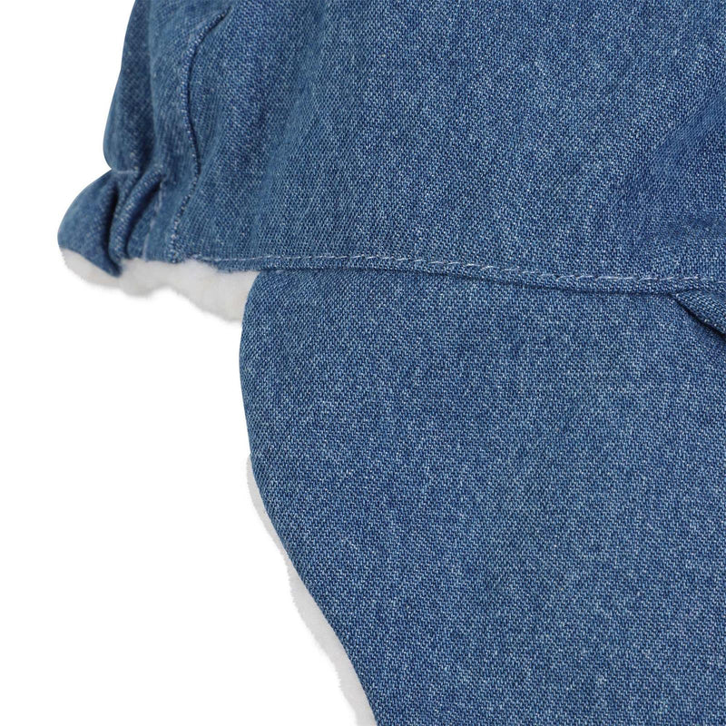 Baby Boy Denim Trapper Hat With Shearling Lining