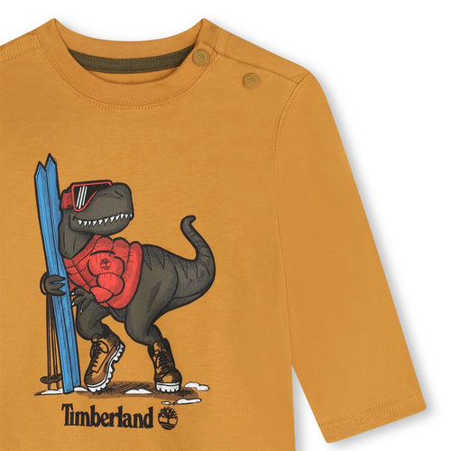 Baby Boy Dinosaur Print T - shirt (Timberland)