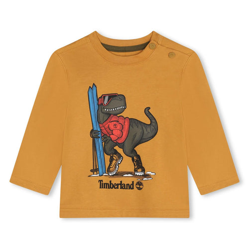 Baby Boy Dinosaur Print T - shirt (Timberland)