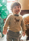Baby Boy Dog Motif Knit Jumper