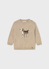 Baby Boy Dog Motif Knit Jumper