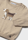 Baby Boy Dog Motif Knit Jumper
