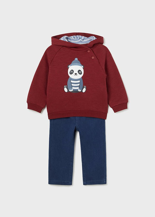 Baby Boy Hoodie & Denim Pants Set (Mayoral)