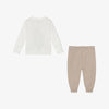 Baby Boy Ivory & Beige Cotton Knit Set