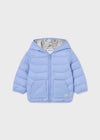 Baby Boy Light Blue Hooded Padded Jacket