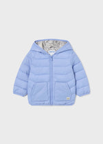 Baby Boy Light Blue Hooded Padded Jacket