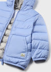 Baby Boy Light Blue Hooded Padded Jacket