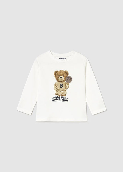 Baby Boy Long Sleeve Bear Print T-Shirt