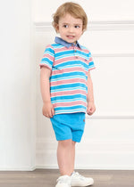 Baby Boy Mediterranean Stripes Polo Tee