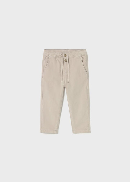 Baby Boy Micro - Cord Lined Trousers Beige