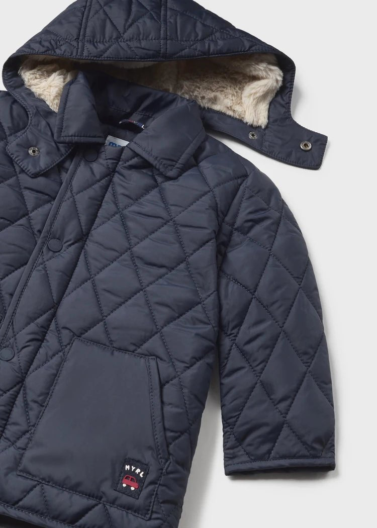 Baby Boy Navy Blue Quilted Coat (mayoral)