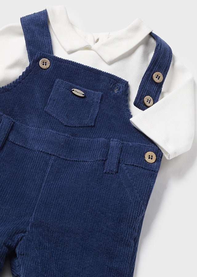 Baby Boy Navy Corduroy Dungarees Set (Mayoral)