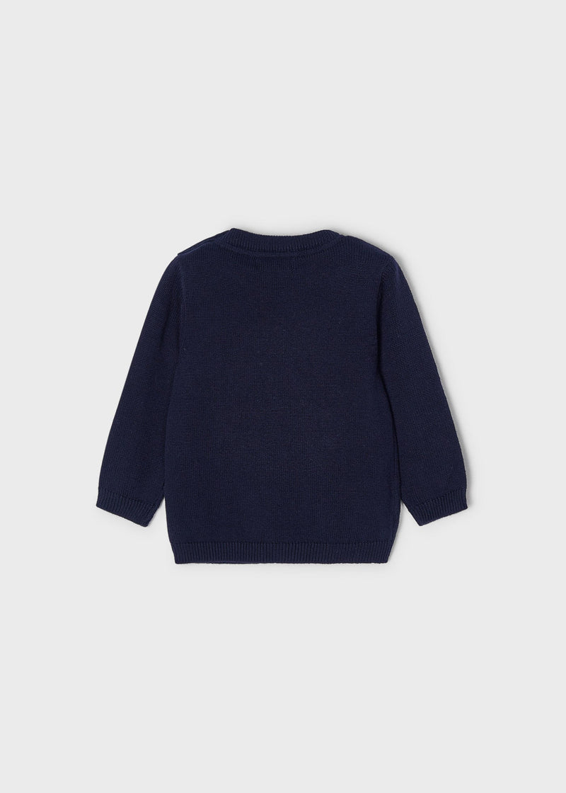 Baby Boy Navy Cotton & Wool Sweater (Mayoral)