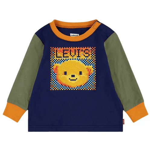 Baby Boy Pixel Bear Colorblocked Tee (Levis)