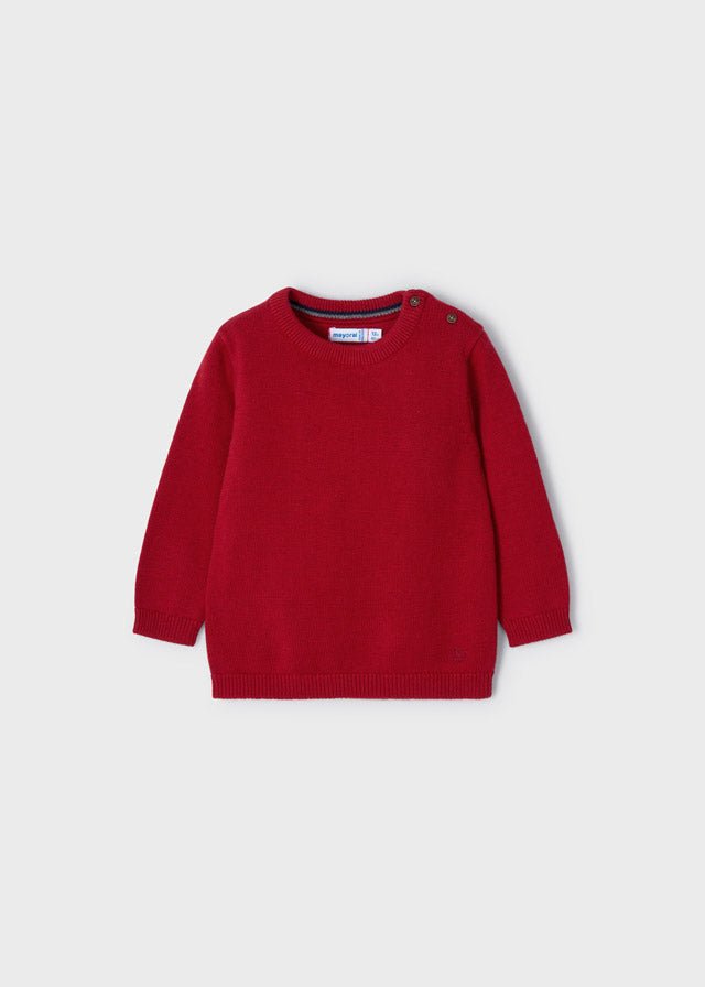 Baby Boy Red Cotton & Wool Sweater (mayoral)