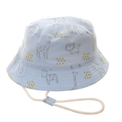 Baby Boy Safari Animal Sun Hat – Blue