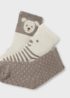 Baby Boy Set of 3 Socks - Bear & Stripes (Mayoral)